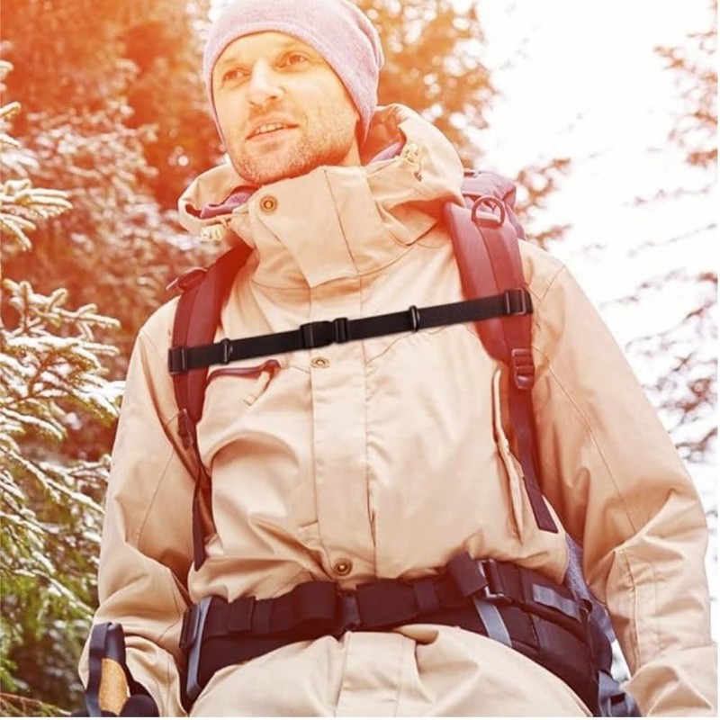 Goxfaca 2 Pack Backpack Chest Straps, Heavy Duty Adjustable Backpack