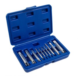 FOITECHY 10Pcs Tap Extractor 3/4 Flute Broken Head Screw Remover Stripped Tap Extractor Set