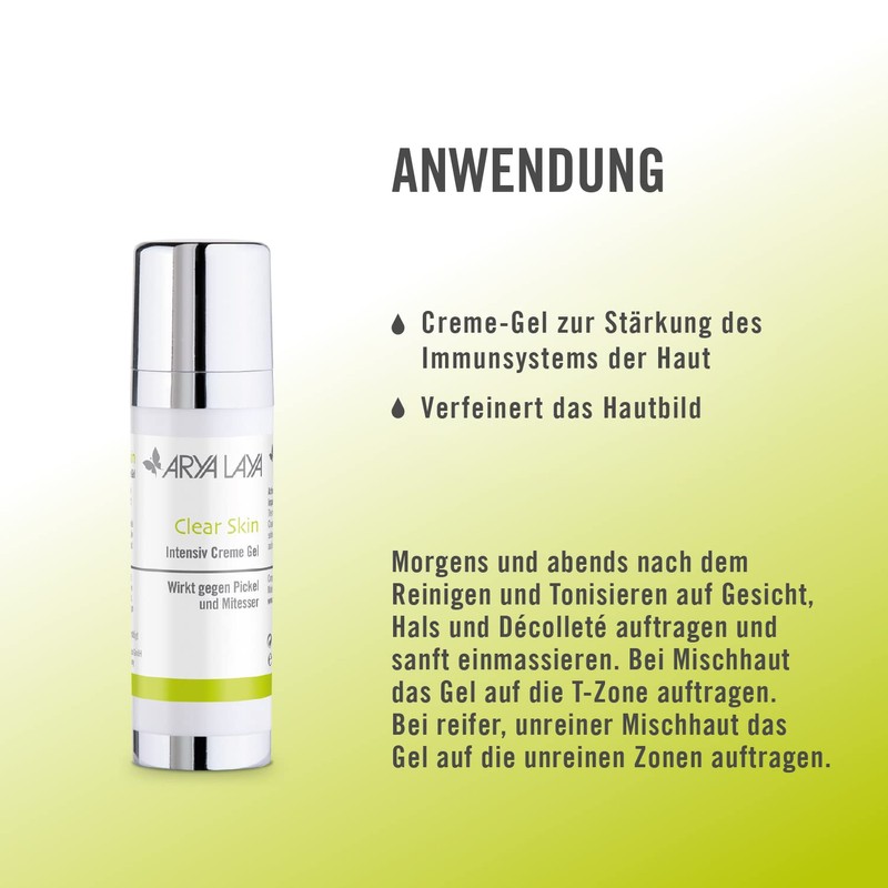 ARYA LAYA Clear Skin Intensive Cream Gel | Anti-inflammatory &