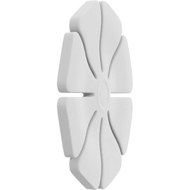 Ekena Millwork ROSC030X060KTNUF 3" W x 6" H x 1/2" D Medium Kensington Flower Rosette, White