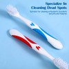 Tucnoeu 2PCS Denture Brush Set - Dual-Head Denture Cleaning Brush