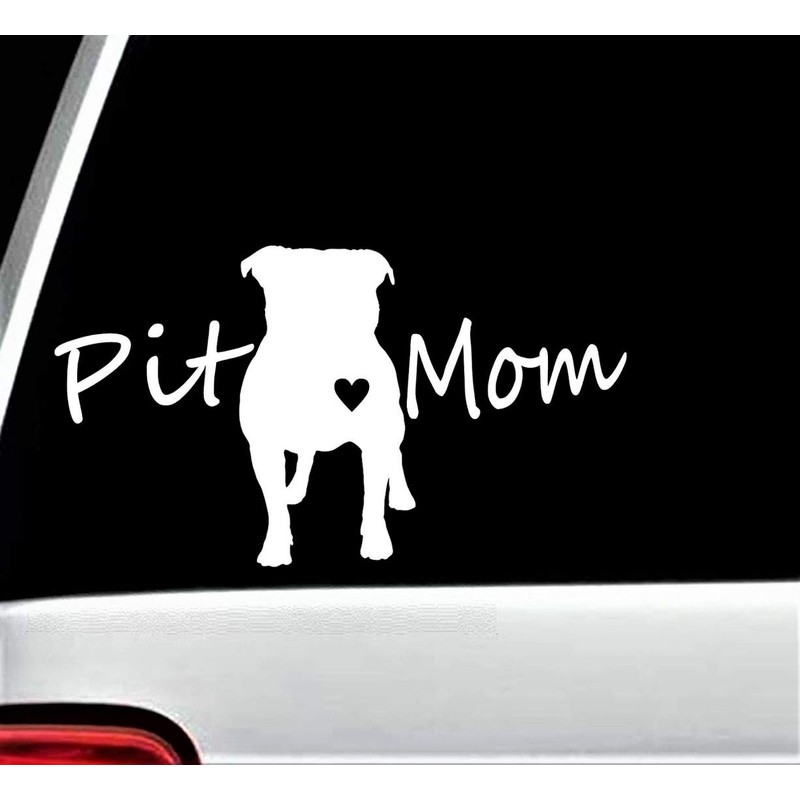 2-Pack Pit Dad and Mom Bull Dog Decal Sticker
