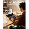 Quiet Wireless Keyboard and Mouse Combo,30dB Silent Ergonomic Full-Size Keyboard
