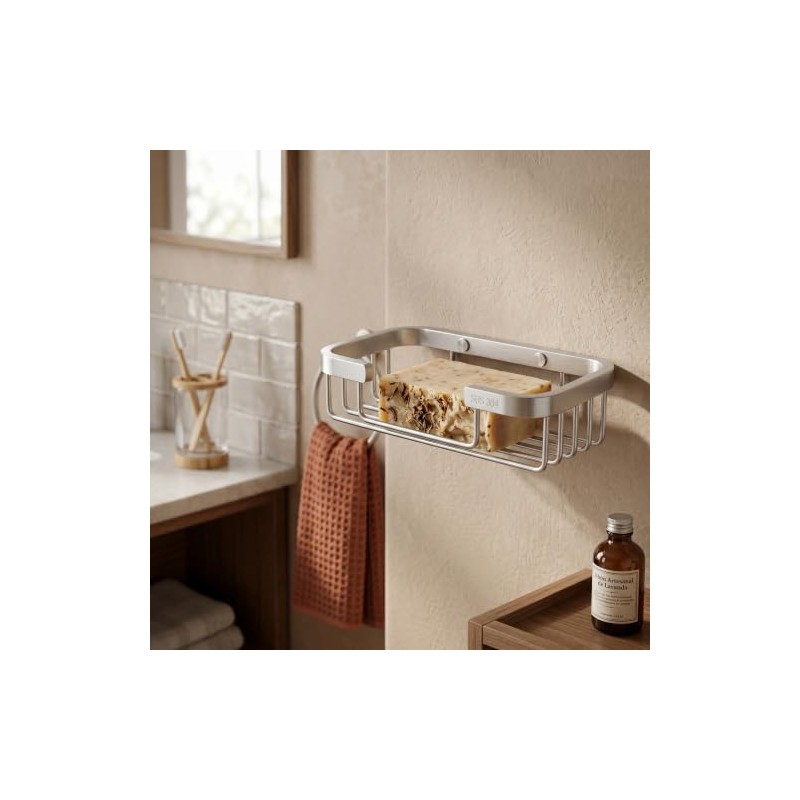 Cocoarm Jaboneras para Baño Acero Inoxidable, Jabonera para Regadera Soporte