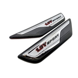 Compatible with Accord 2018-2022 car Exterior Accessories Modeling Set of car Fender Emblem (1.5T Silver Black) (A-01)