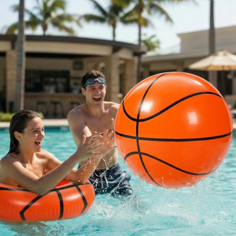 4 Pcs Baseball Inflatable Pool Floats Basketball, Tubes Balls
