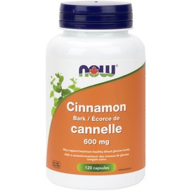 NOW Cinnamon Bark, 600mg, 120 Capsules