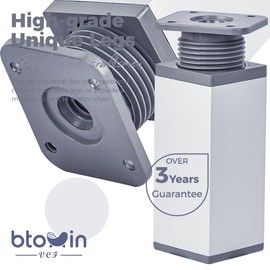 Btowin VCF 10 cm Metal Furniture Feet, Pack of 8 Modern Aluminium Height Adjustable Square DIY Replacement Table Legs, Cabinet Feet for Cupboard, Sofa, Couch, TV Stand, Dressers