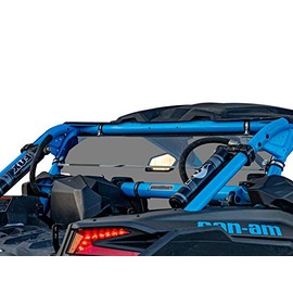 SuperATV Rear Windshield for 2017+ Can Am Maverick X3 (See Fitment List) | 1/4" Thick Dark Tint Standard Polycarbonate Windshield 250x Stronger Than Glass & 25x Stronger Than Acrylic | USA Made