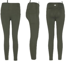 Concealment Express Concealed Carry Leggings - CCW Carry Leggings w/Holster & Side Pockets - Undercover Concealment Yoga Pants - CCW Clothing Universal Gun Holster (Python Green, XXL)