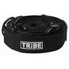 Tribe Lifting Door Anchor for Resistance Bands - Adjustable Resistance Band Door Anchor with 5 Loops & Metal Rings, Durable Nylon Door Strap for Full-Body Workouts (Black)