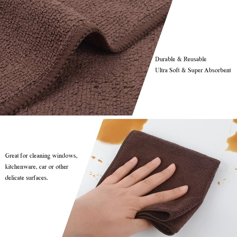 HIDMD Microfibre Cleaning Cloths Dish Cloths Lint Free Cloths For