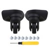 Mxfans 2pcs W187 Black DIY Left&Right Suitcase Wheel Replacement Accessories