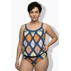 Ulla Popken Tankini, Enya, Hawaiian Chess Set, Blu Balena, 46-48