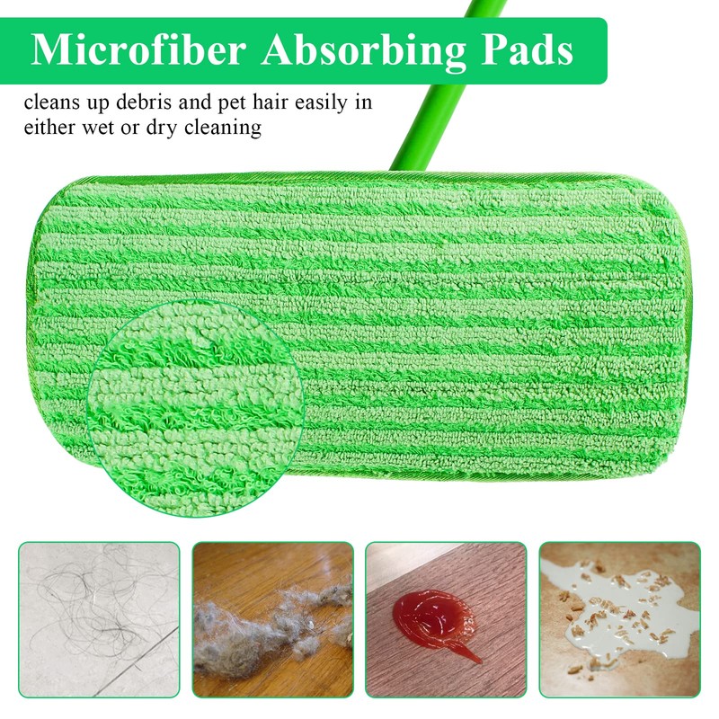 Antoble Reusable Pads Compatible with Flash Speedmop - Washable Microfiber