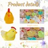 Goiern 50pcs Luminous Mini Chicken Figures Resin Miniature Animals, 8