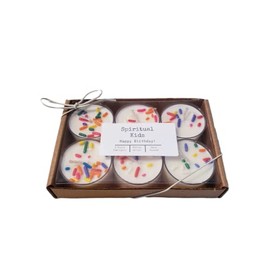 Happy Birthday Natural Soy Wax Tealights 6ct Hand Poured with Fragrant/Essential Oils!