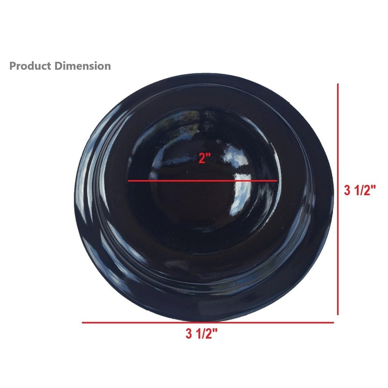 Hardwood Piano Caster Cups in Ebony - 3.5 inches (Set