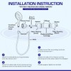 Crystal Quest Luxury Shower Power Handheld & Shower Head Combo