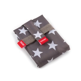 TATAY Reusable Sandwich Bag, Ideal for food storage, Adaptable, Easy to clean,Eco Friendly, BPA Free, Customisable. Stars Grey. Size 72,5 x 0,3 x 44 cm