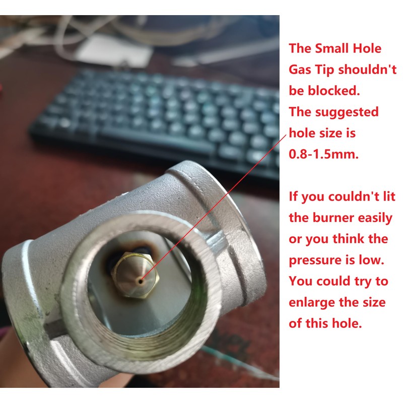 LSMIITTH Propane Gas Forge Furnace Burner, High Pressure Cast-Iron Burner