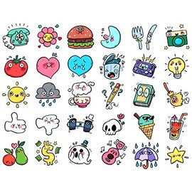Seasonstorm Funny Kawaii Emoticon Decoration Autocollant Stationery Scrapbooking Planner Sticker Cute Travel Toy Paper Stickers (PK430)