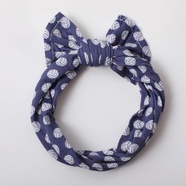 Baby Girls Volleyball Headband Turban Baby Volleyball Hair Band Bowknot Baby Volleyball Hair Bow BTB11 (B-Blue, Free Size)