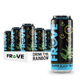 FrUve Super Sweet Black Tea | 12 16oz Cans | Healthy Drink | Zero Sugar | Low Calorie Drink | Powerful Antioxidants | Boosts Immune System | NON-GMO | The Super Health Drink | Gluten Free | Keto Friendly