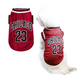 Jimjis Dog Clothes, Spring and Summer, Dog Clothes, Cat Clothes, Pet Clothes, Tank Top, Basketball Uniform, No. 23, Breathable Mesh Vest, Sleeveless Vest, For Dog Hair Loss Clothes, Small and Medium