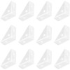12 PCS Triangle Corner Brackets,Angle Support for Furniture Fastening (White)