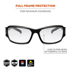 Ergodyne Skullerz THOR Anti Scratch Safety Glasses, Anti-Fog, ANSI z87.1