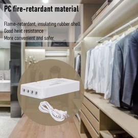 Eujgoov LED Cabinet Light Power Supply EWD-12W-60W-1205 6‑Bit Jump Wire Power Supply Electric LED Driver US Plug