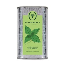 Basil Olive Oil by Oliviers&Co. Cold Pressed Extra Virgin Olive Oil with Fresh Basil Gourmet Finishing Oil from Italy for Salads Pasta Dips and Cooking 16.8 fl oz