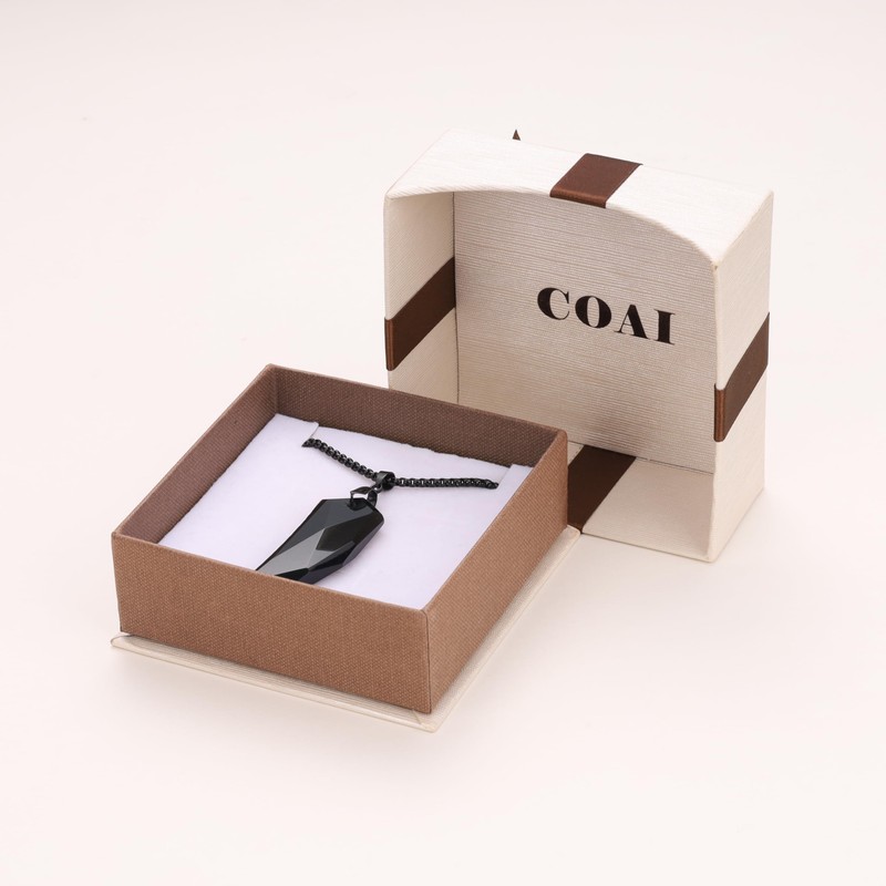 coai Stainless Steel Necklace with Wolf Tooth Pendant, Base Metal,
