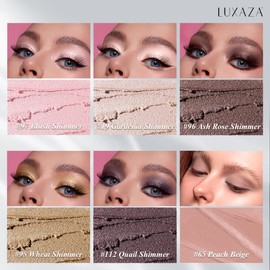 LUXAZA 6PCS Cream Eyeshadow Stick Makeup Sets, Metallic And Matte Shimmer Eye Shadow Eye Brightener Stick Pencil Crayon, A10-Quartz Pink
