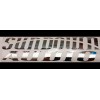 Stickershack CHROME Sundown Audio 9 inch wide sub woofer,car, truck,