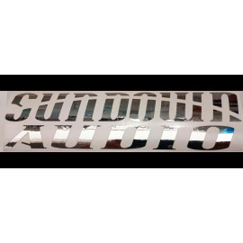 Stickershack CHROME Sundown Audio 9 inch wide sub woofer,car, truck, stereo,SPL Decal Sticker