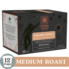 Copper Moon Caramel Vanilla Blend, Medium Roast Coffee Pods Compatible with Keurig K-Cup Brewers, 12 Ct.