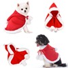 Dog Christmas Outfit with Hat Cat Santa Claus Cloak Costume