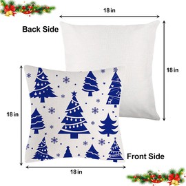 Christmas Decorations Pillow Covers 18x18in HADEEONG Set of 4 Merry Christmas Snowflake Throw Pillowcover Christmas Pillowcase for Couch Sofa Home Party Decor