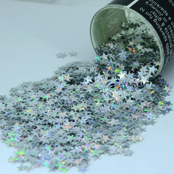Confetti Star 1/4" Prisma Silver - 4 Half Oz Bags