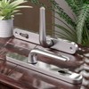 Bwintech 1 Set Satin Nickel UPVC Door Handle Set Stainless