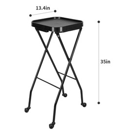 STYLANCE Salon Folding Tray, Color Service Tray,Rolling trolley for Beauty Salon Station, Barber Shop,35x13.4 Inch