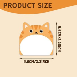 KEWUF 12 Pcs Haftnotizen, Kleine Haftnotizen Kinder, Haftnotizen Klebezettel, Kawaii Schulsachen,Notizblock Klein,TierföRmiger Haftnotizblock Ideal FüR BüRo, Mitgebsel Kindergeburtstag（Katze）
