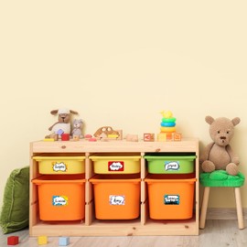 FindFunFine Superhero Name Tags Labels Stickers 216 Counts Colorful Large Nametags Name Badge Labels Sticker for Themed Party Family Home School Office