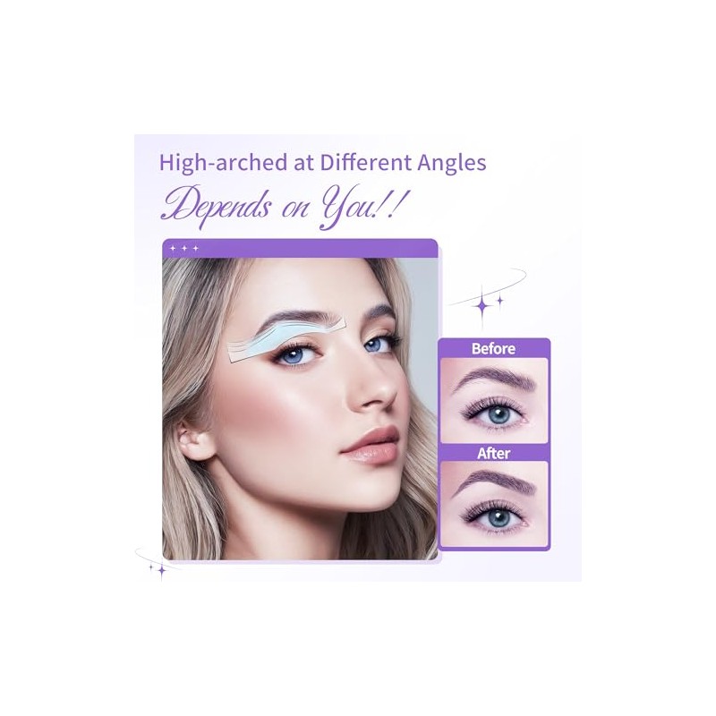 24pcs Eyebrow Waxing Strips Pre-cut Shape, Perfect for Brows &Lip,