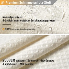 BTTN Waffle Shower Curtain, 180 x 200 cm, Anti-Mould, Heavy Waterproof Fabric, Textile Shower Curtain with 12 Hooks, Modern, Washable, Thick, Decorative Polyester Shower Curtain for Bathroom,