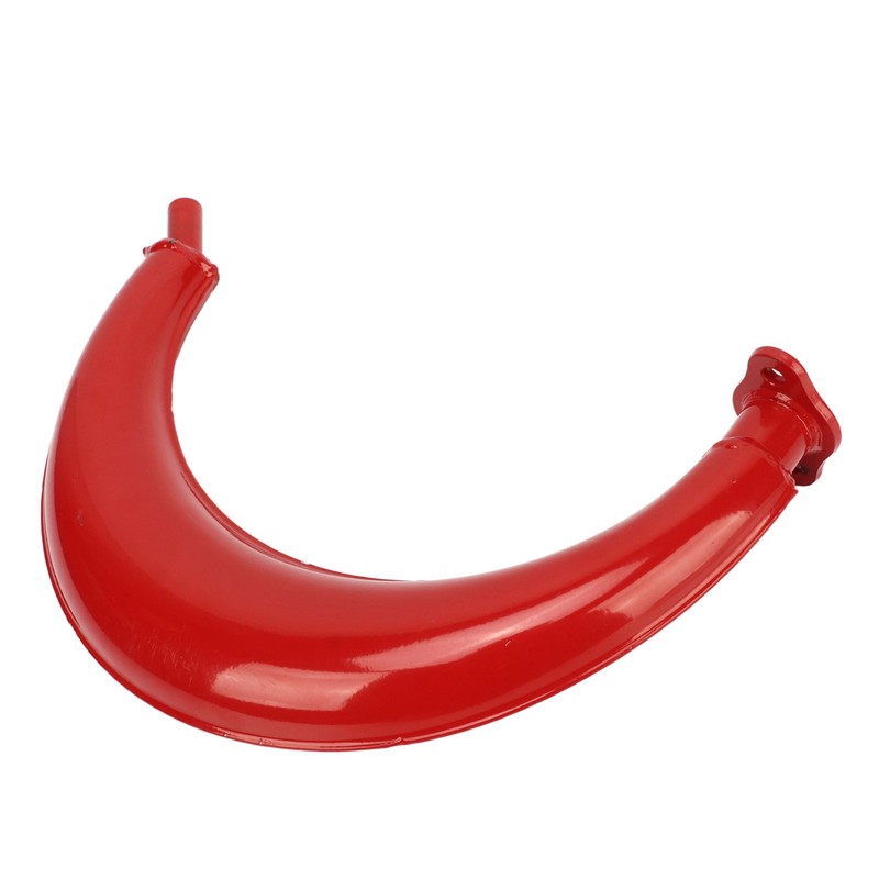 Exhaust Muffler Red Exhaust Silencer Pipe Half Moon Shape 40mm