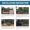 H.VERSAILTEX 4 Piece Stretch Sofa Covers for 3 Cushion Couch
