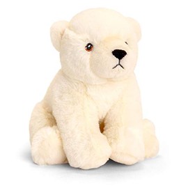 tachi Soft Toy Bear White, Plush Toy Polar Bear for Toddlers, Soft Cuddly Toy Teddy 18 cm Sitting